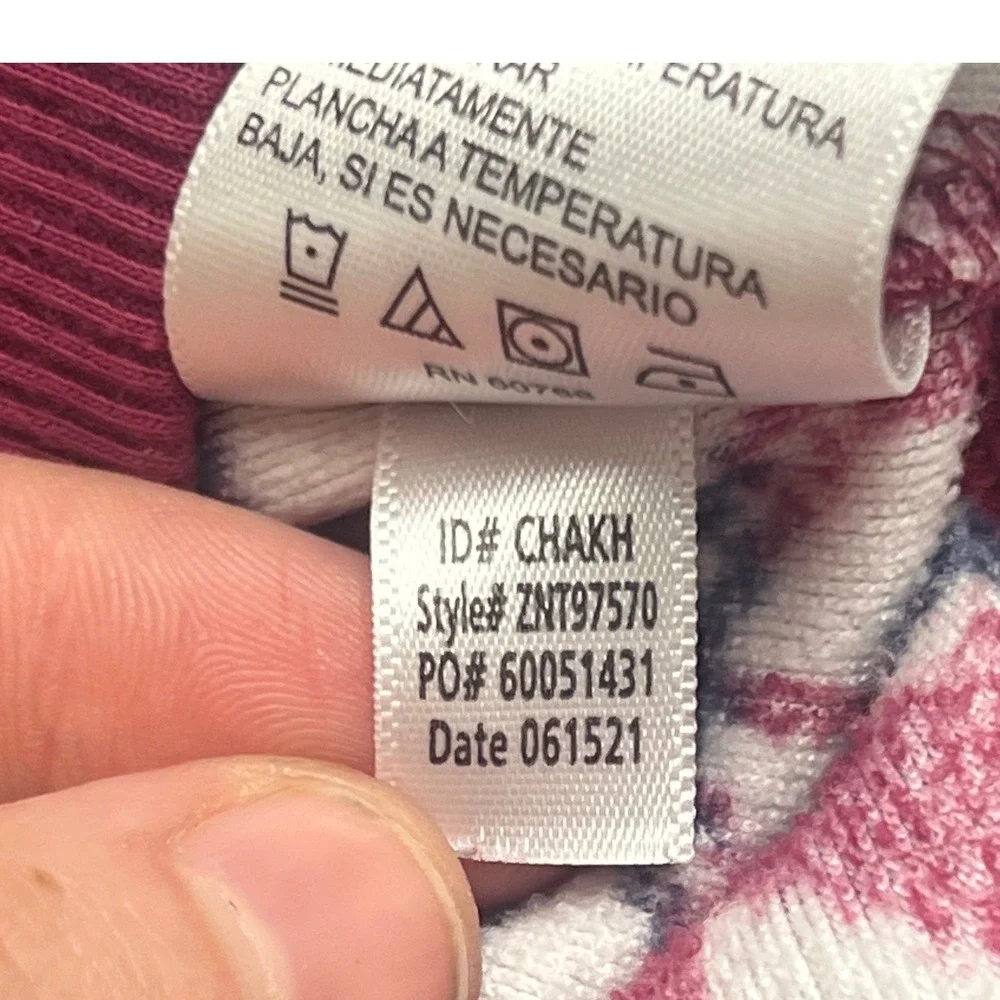 Nautica Womens‎ Small Fair Isle Snowflake Pajama Pants Burgundy Navy Festive